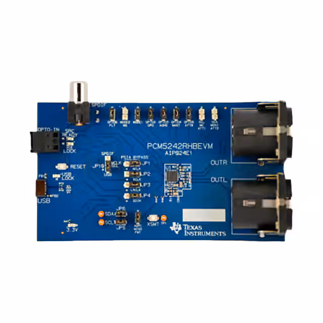 PCM5242RHBEVM Texas Instruments  Cartes d'évaluation - Convertisseurs numériques-analogiques (DAC)
